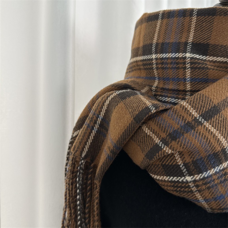Wholesale Plaid Scarf Cashmere Knitted Scarf