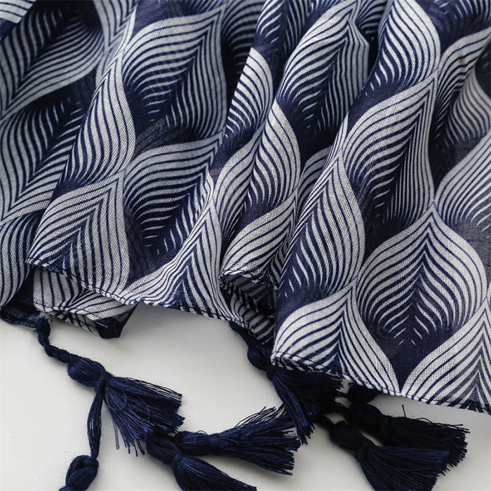 2015 Fashion Cotton Scarf Manufacturer Apparel Leaf Shawl