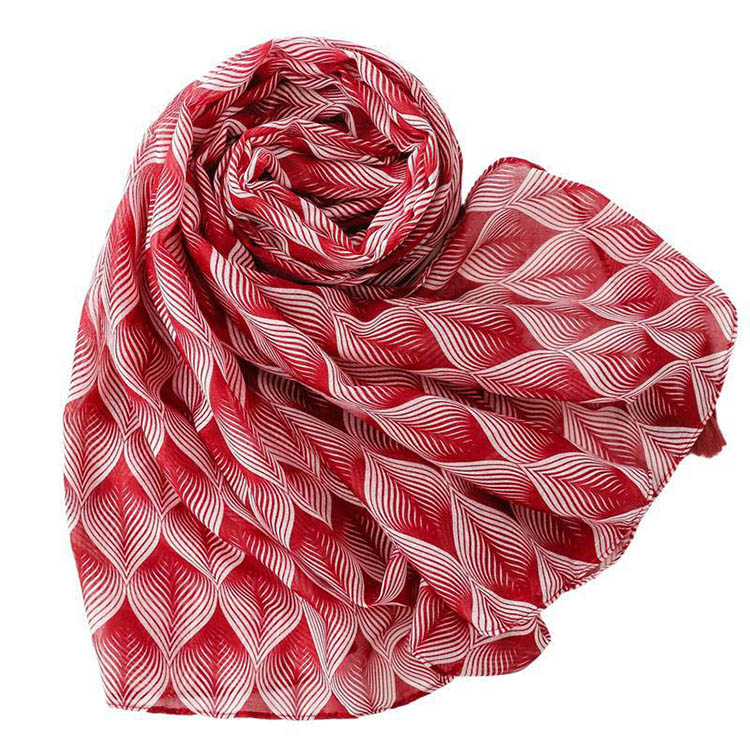 2015 Fashion Cotton Scarf Manufacturer Apparel Leaf Shawl