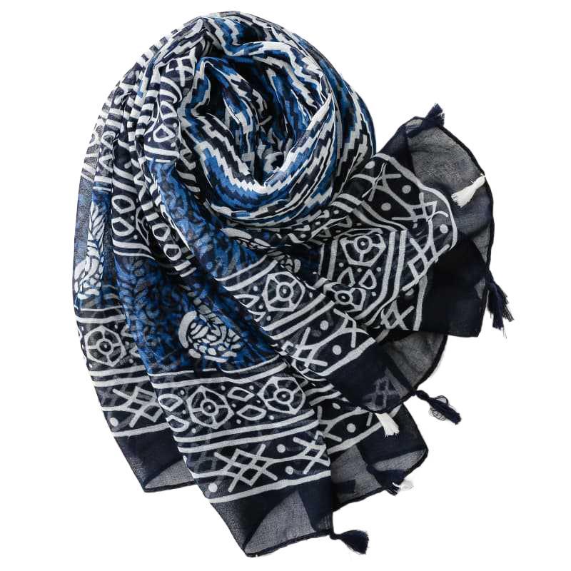 Celadon Scarf Geometric Bali Yarn Shawl Suppliers