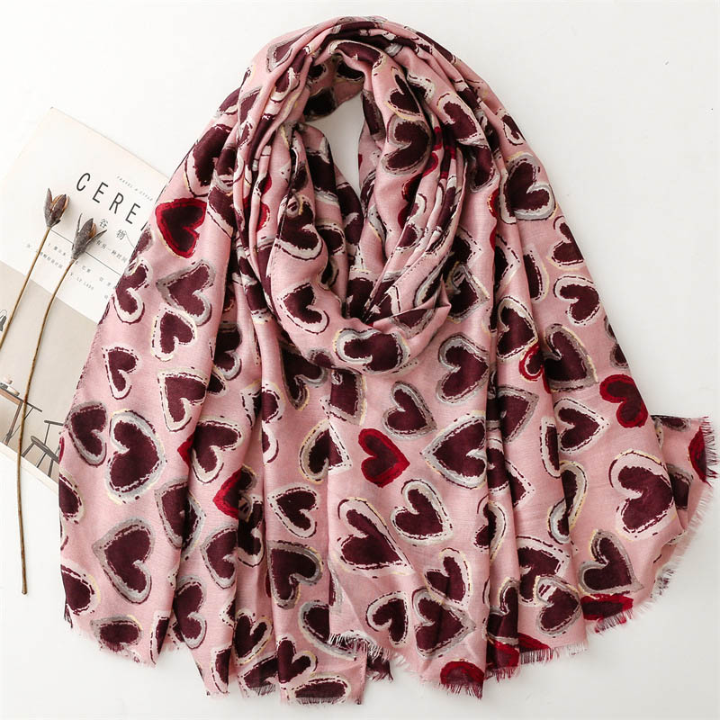 Wholesale love silk scarf women shawl