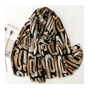 China Cotton Scarf Geometric Print Silk Scarf
