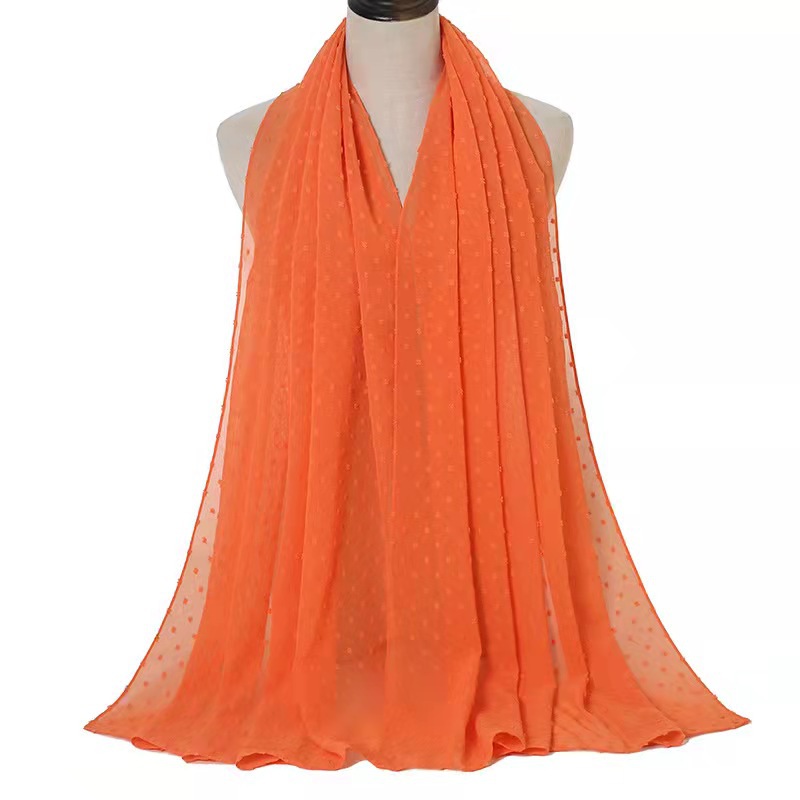 China Pearl Scarf Manufacturer Pleated Head Scarf