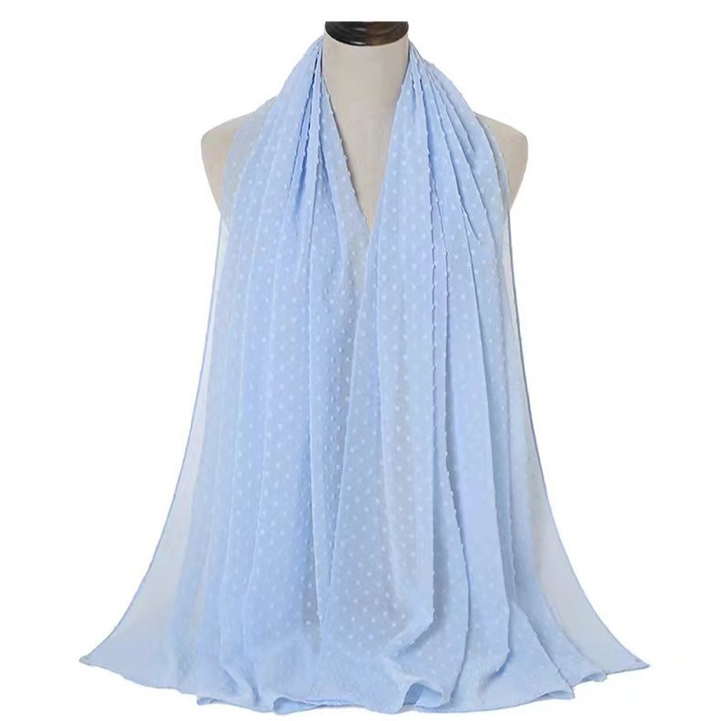 China Pearl Scarf Manufacturer Pleated Head Scarf