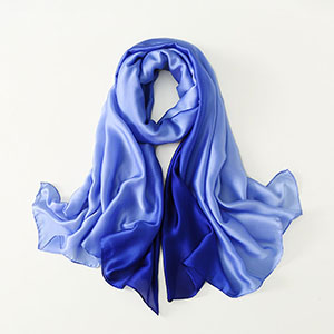 Wholesale gradient color silk scarf women new silk satin hijab manufacturer
