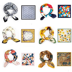 Wholesale gradient color silk scarf women new silk satin hijab manufacturer