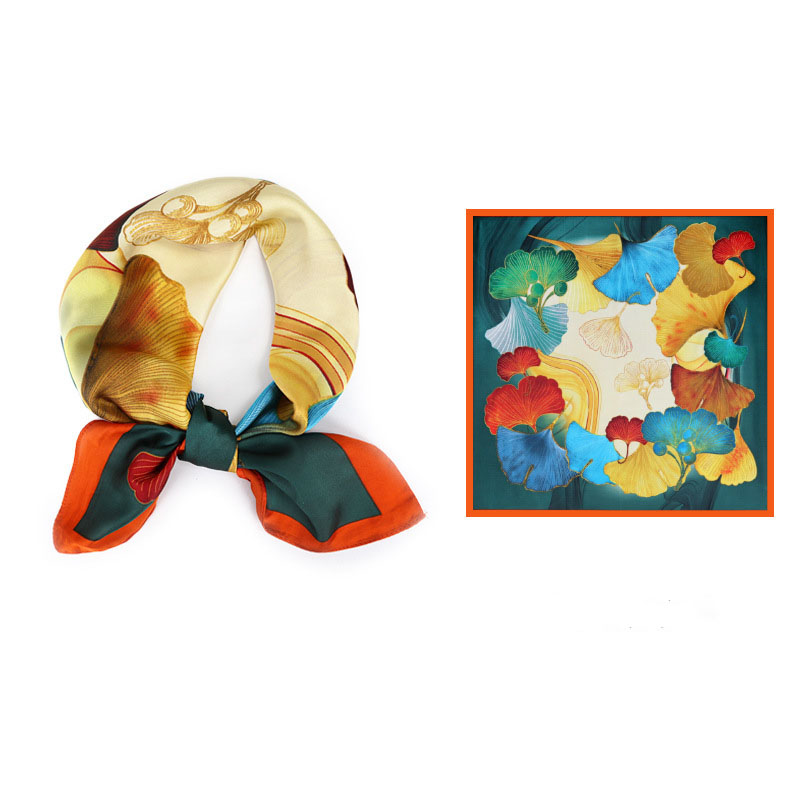 Wholesale gradient color silk scarf women new silk satin hijab manufacturer