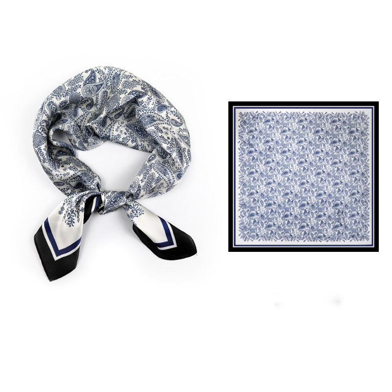 Wholesale gradient color silk scarf women new silk satin hijab manufacturer