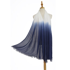 Wholesale cotton scarf women gradient color shawl China