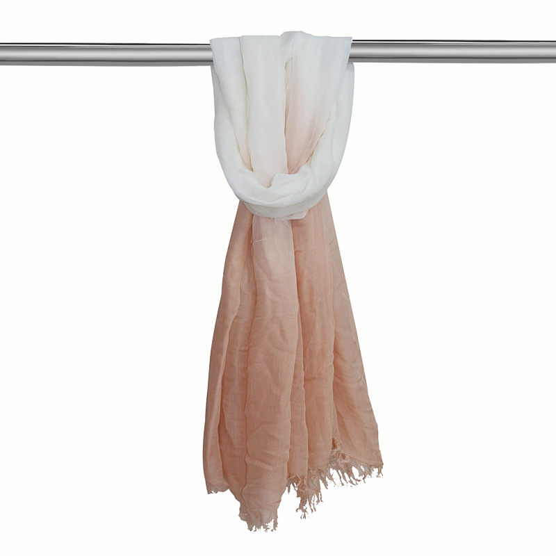 Wholesale cotton scarf women gradient color shawl China