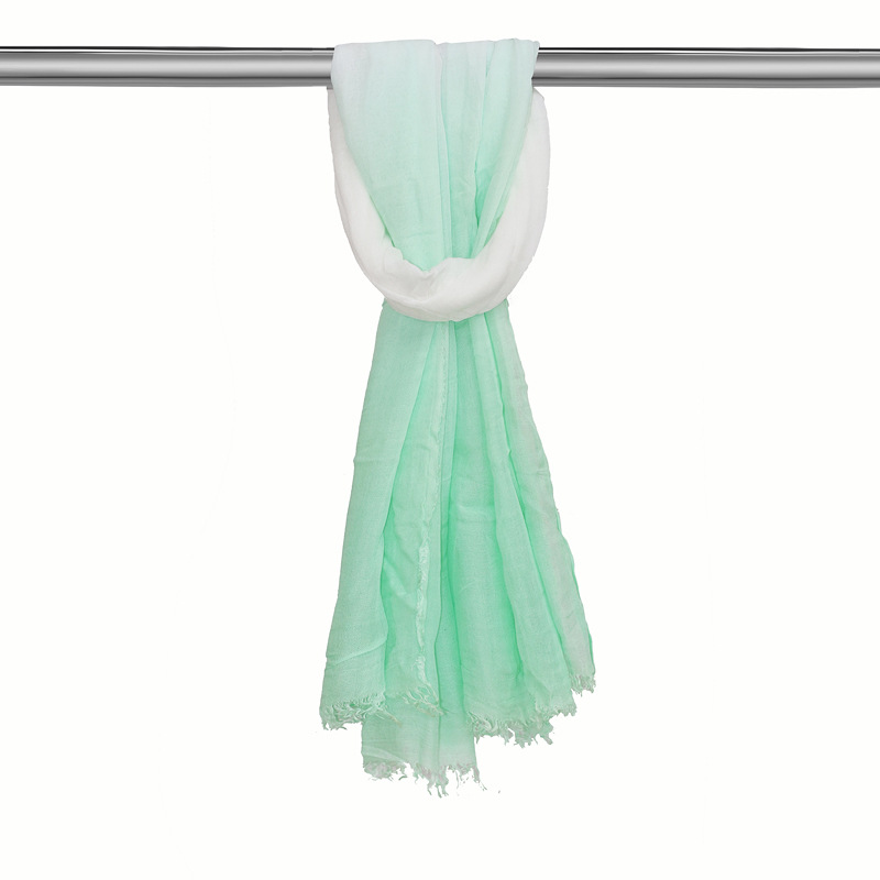 Wholesale cotton scarf women gradient color shawl China