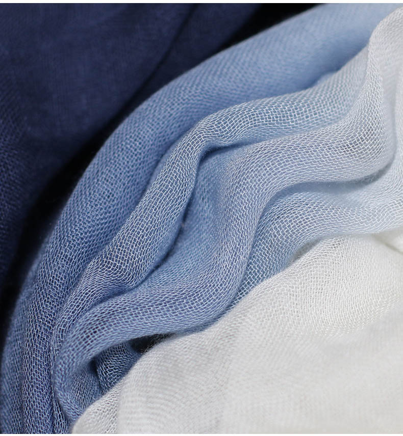 Wholesale cotton scarf women gradient color shawl China