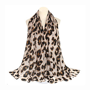 Wholesale leopard print shawl printed scarf women polyester scarf manufacturer