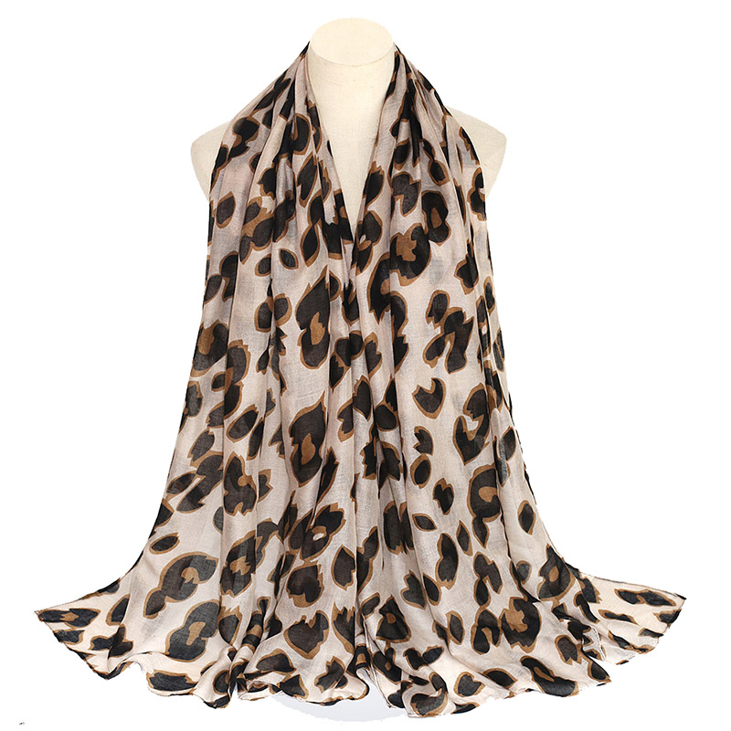 Wholesale leopard print shawl printed scarf women polyester scarf manufacturer