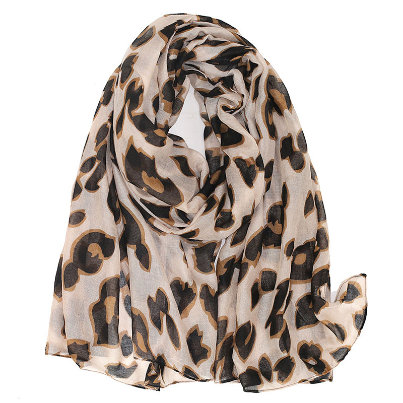 Wholesale leopard print shawl printed scarf women polyester scarf manufacturer
