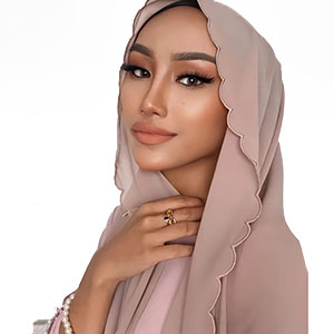 Solid color pearl chiffon scarf chain women hot diamond chiffon headscarf
