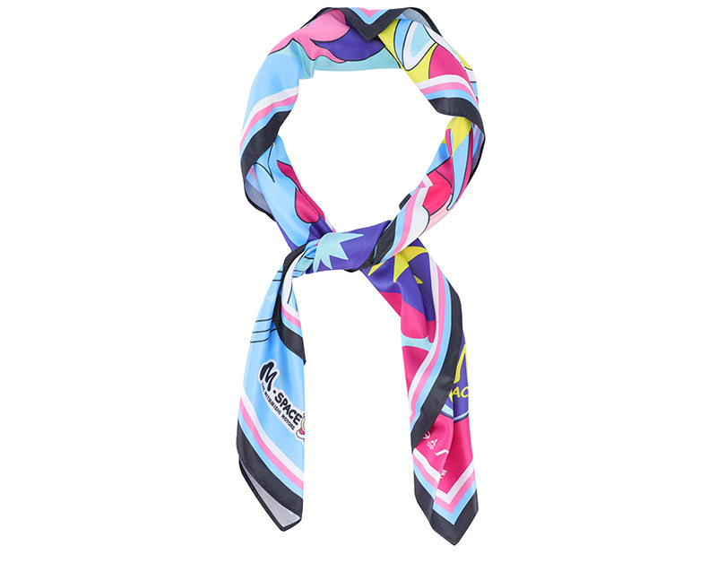 Customized digital printed silk scarf imitation silk square scarf