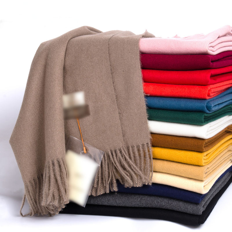 Solid color cashmere scarf women thickened scarf wholesale