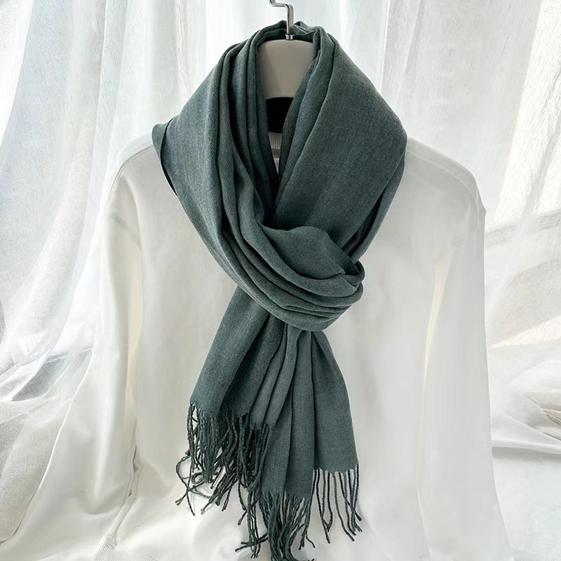Solid color cashmere scarf women thickened scarf wholesale