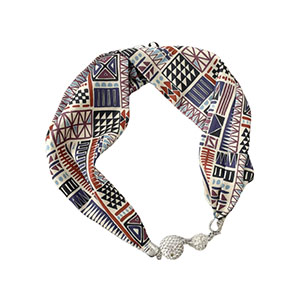 Wholesale pendant pearl silk scarf magnetic buckle necklace scarf manufacturer
