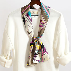 China scarf manufacturers tie scarf on purse