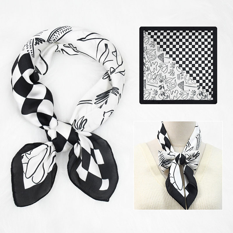custom printed scarves wholesale 70cm silk scarf