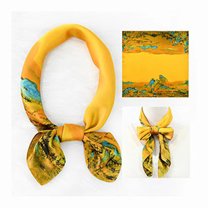 wholesale custom silk scarf printing 70cm silk scarf