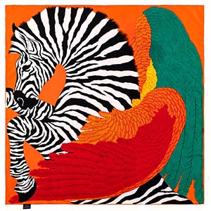 Custom Digital Printed Scarf 90cm silk scarf