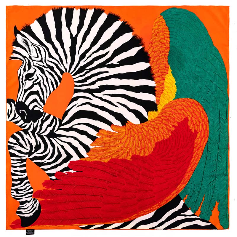 Custom Digital Printed Scarf 90cm silk scarf