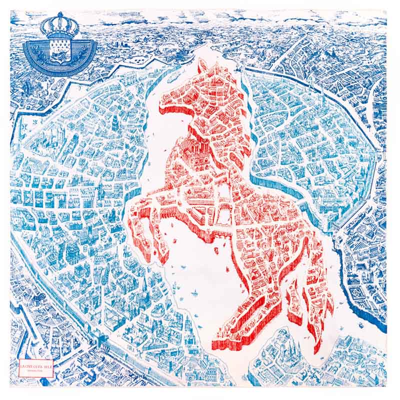 Digital Printed Silk Scarf 90cm silk scarf