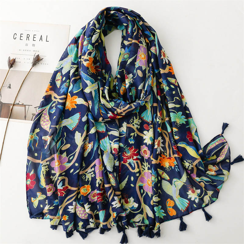 Wholesale scarf supplier women floral balinese shawl