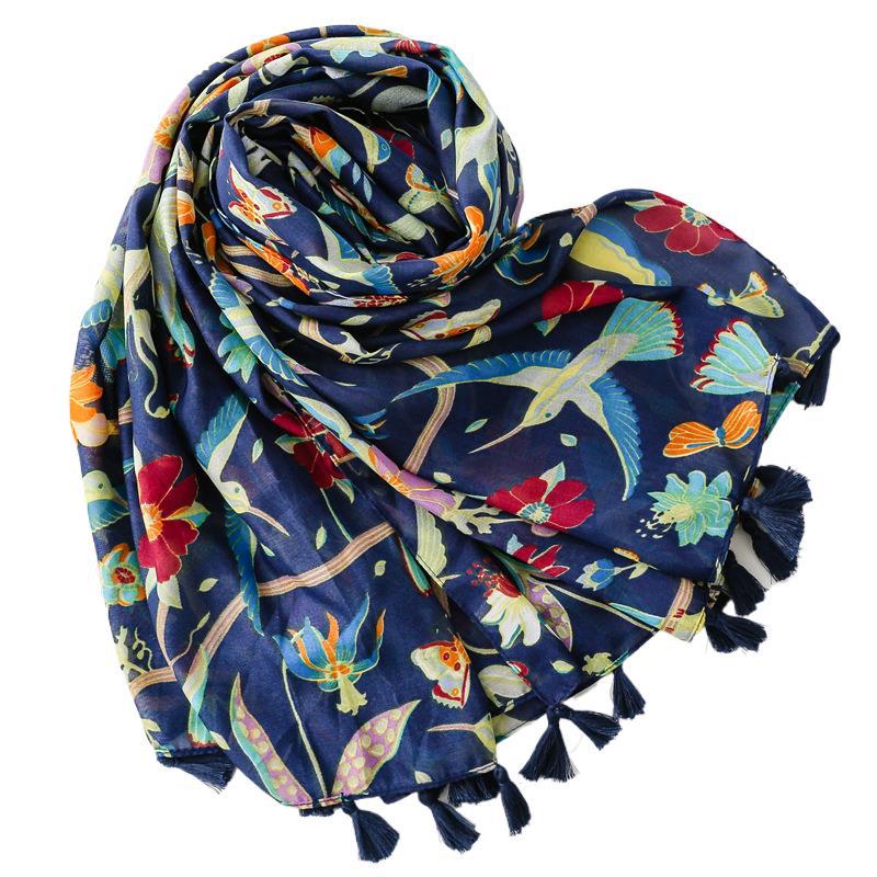 Wholesale scarf supplier women floral balinese shawl