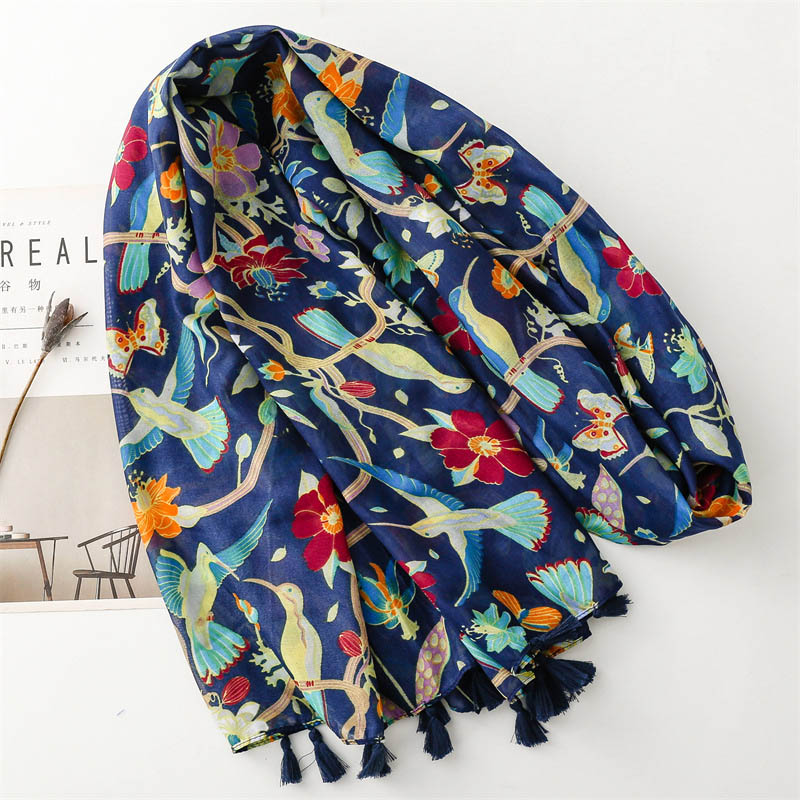 Wholesale scarf supplier women floral balinese shawl