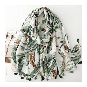 China scarf factory banana leaf women scarf
