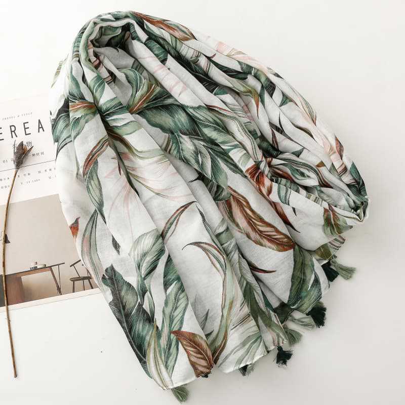 China scarf factory banana leaf women scarf