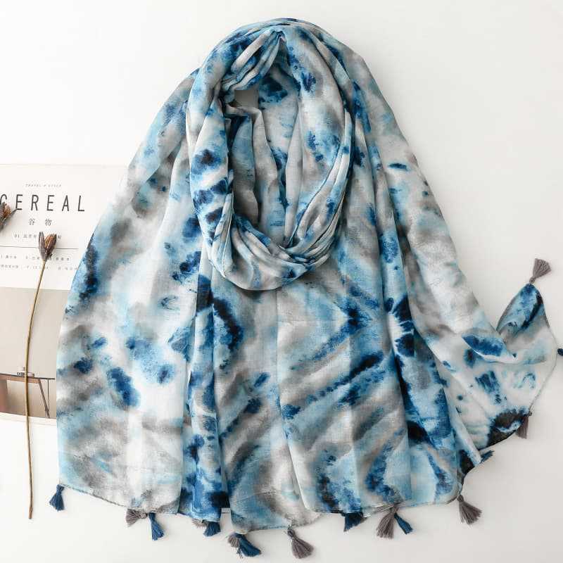 China scarf factory women tie-dye scarf