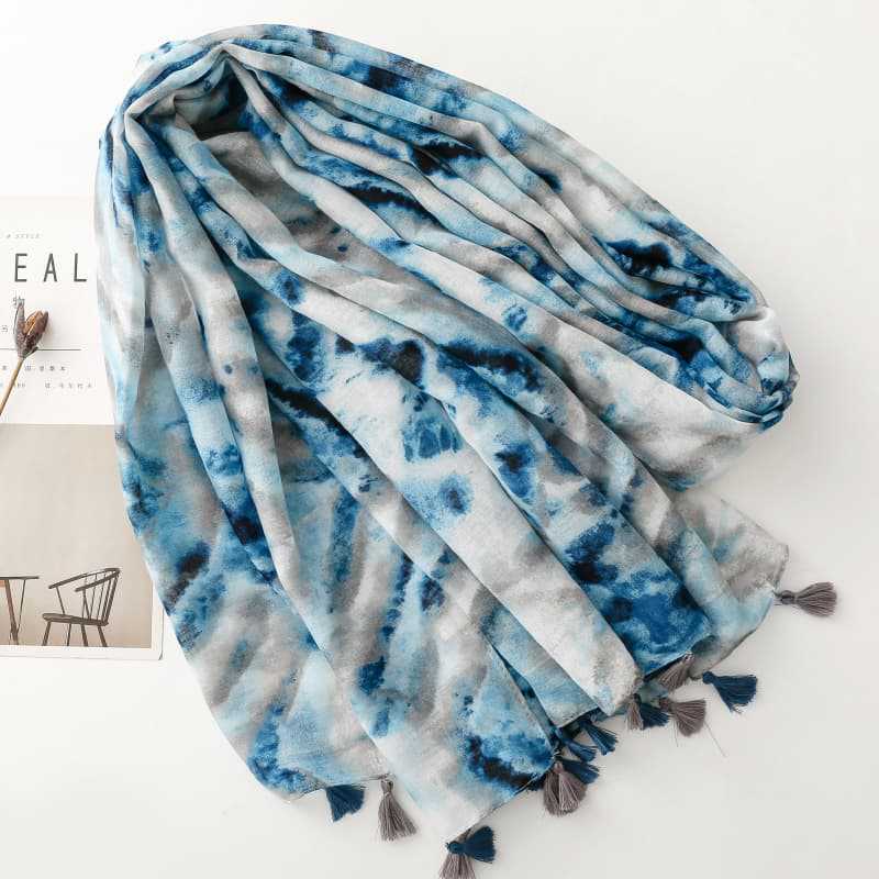 China scarf factory women tie-dye scarf