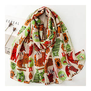 China scarf factory women kitten scarf