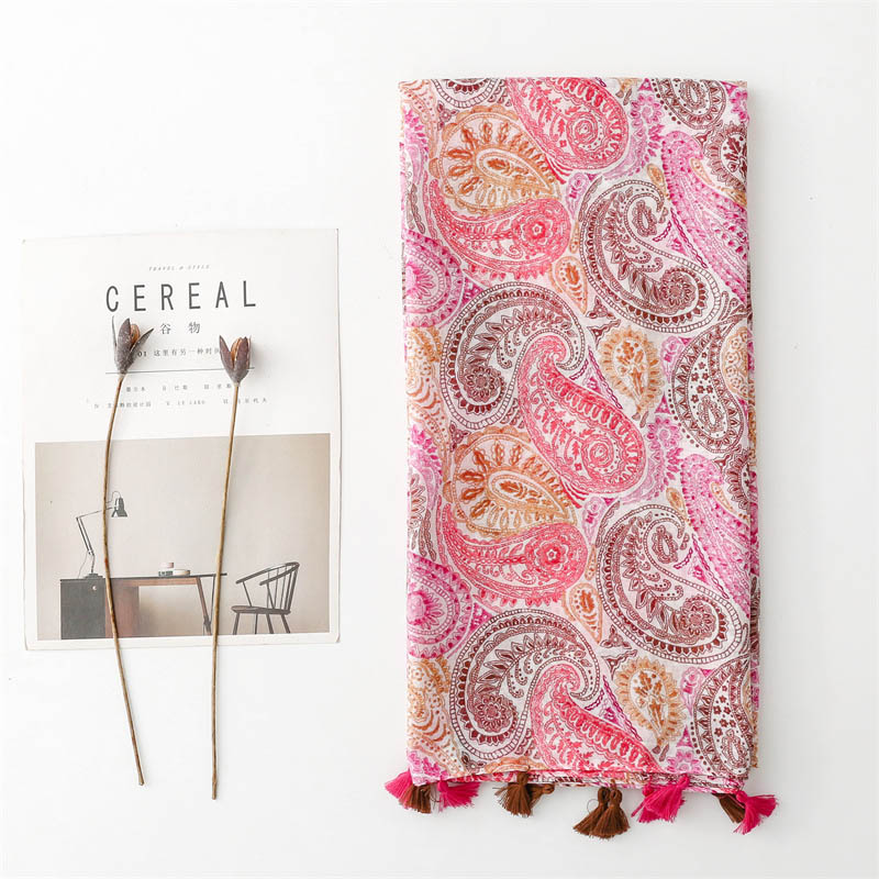 China scarf factory women cashew cotton scarf