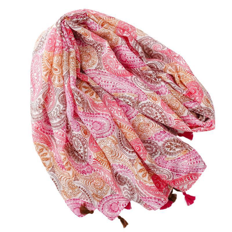 China scarf factory women cashew cotton scarf