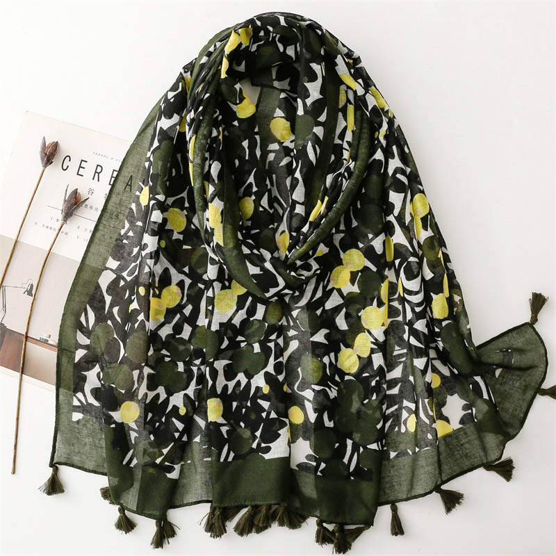 China scarf factory women camouflage cotton scarf