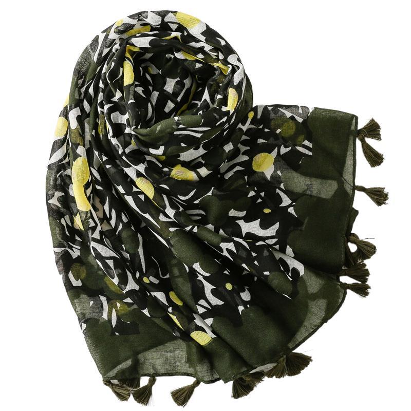 China scarf factory women camouflage cotton scarf
