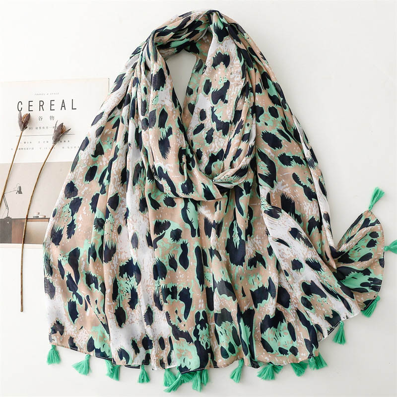 Custom made scarf Chinese leopard print scarf