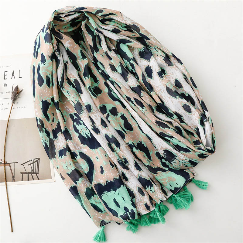 Custom made scarf Chinese leopard print scarf