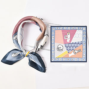 Custom printed scarves Australia 60cm silk scarf