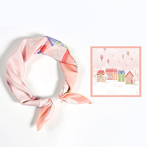 Custom printed scarf Australia 60cm silk scarf