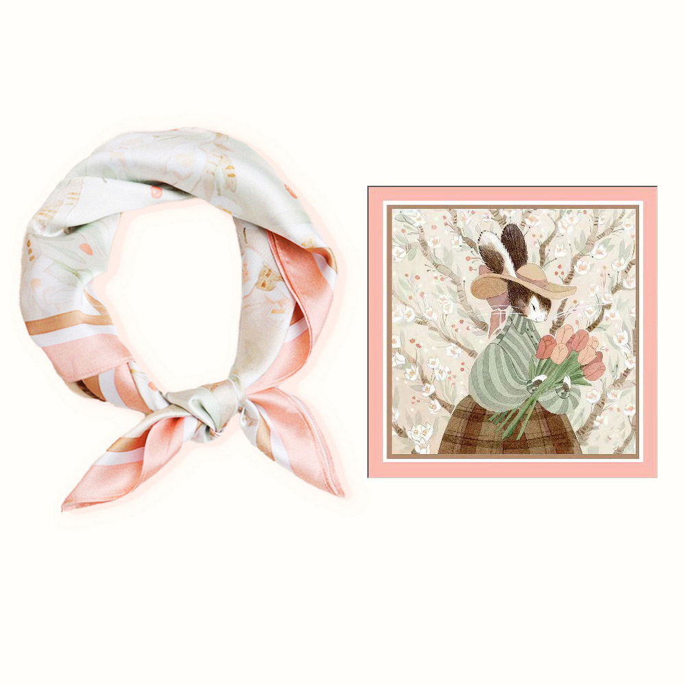 custom silk scarves with logo China scarf factory