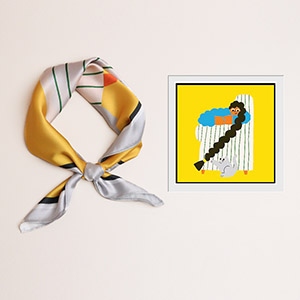 print on demand silk scarves China scarf factory