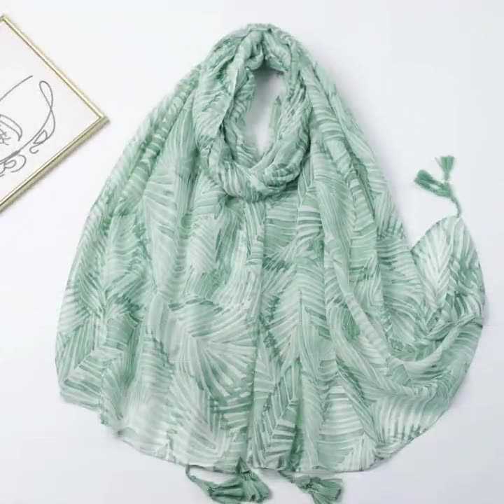 Custom printed cotton scarf wholesale