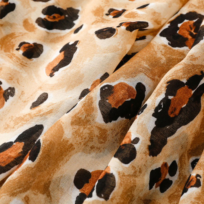 Leopard print cotton scarf wholesale